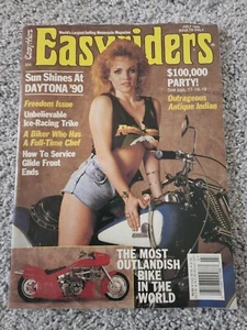 Vintage EASYRIDERS MAGAZINE July 1990 Nude Girls Bikes Harley Davidson Daytona - Picture 1 of 5