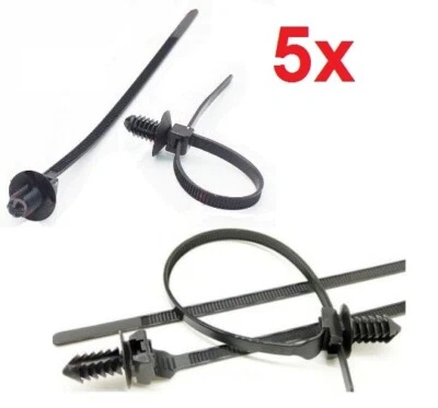 DACIA CABLE TIES KIT CAR BOAT TRAILER ZIP TIE WRAP PUSH IN FIR TREE CLIP WIRE  - Image 1 of 4