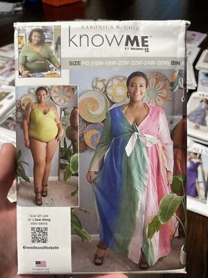 KNOW ME ME2037 SEWING PATTERN ONE PIECE SWIMSUIT COVER UP SIZES 16W-38W UNCUT FF - Image 1 of 2