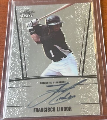 2011 Leaf Metal Draft Francisco Lindor Rookie Autograph * RaRe ** MINT - Image 1 of 2