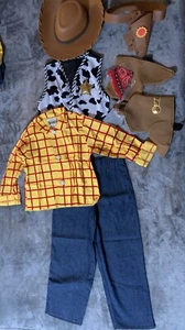 Walt Disney World Toy Story Woody costume size 10 w/ accessories Hat Boots Scarf - Picture 1 of 17