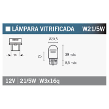 32343 - LAMPE, GLÜHBIRNE OSRAM 7515 W21/5W kompatibel mit YAMAHA T-MAX 500 (SJ03