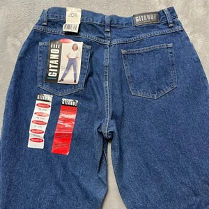 Vintage Gitano Jeans Womens 16 Tapered Blue Relaxed High Rise Mom 90s Denim New - Picture 1 of 14
