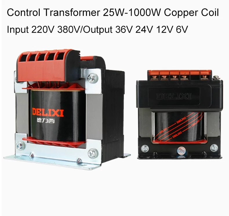 Control Transformer 25W-1000W Copper Coil Input 220V 380V/Output 36V 24V 12V 6V - Image 1 of 4