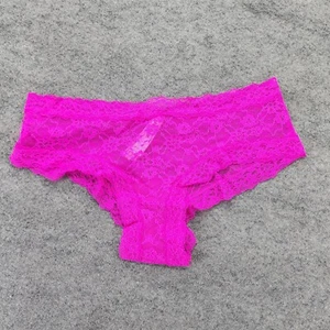 Victoria Secret Panties Womens XL Pink Floral Lace Cheeky - Picture 1 of 4