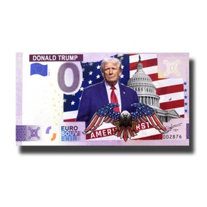 0 Euro Souvenir Banknote Donald Trump- American First Custom Colour Italy - Picture 1 of 2