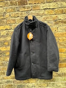 HUGO BOSS Mens Coat Small 46 Jacket Zipper Wool Cashmere Black Regular Fit - Picture 1 of 7