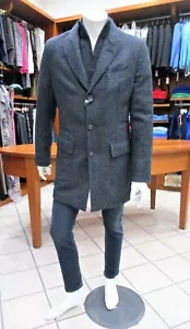 AT.P.CO. COLLECTION, CAPPOTTINO UOMO IN TESSUTO, MICROFANTASIA GRIGIO/BLU, Tg XL - Foto 1 di 9