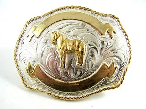 Silver Strike Horse Belt Buckle 11142013 - Picture 1 of 1