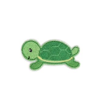 Stickerei Patch zum Aufnähen oder Aufbügeln Stoff Applikation - Neu - Grün Schildkröte Schildkröte - Bild 1 von 2