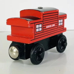 Sodor Line Caboose Thomas the Train Wooden Railway Vintage Year 1999 Red Black - Picture 1 of 12