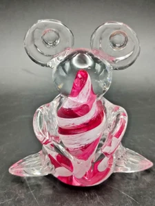 Vintage Glass Animal Paperweight – Red & White Swirl Core – 9 cm Unusual Design - Picture 1 of 8