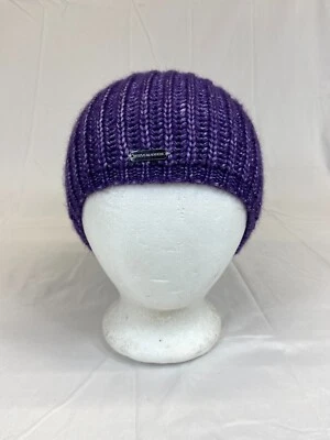 Gorro largo sin puños Steve Madden tejido púrpura y plateado metálico para mujer Foto 1 de 4