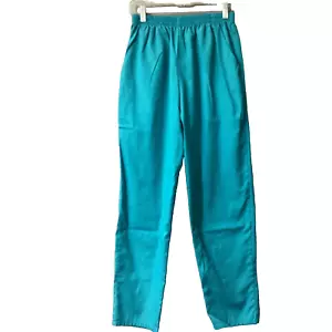 Simply Basic Women’s Size M Teal Blue Pull-on Scrub Pants w Elastic Waist 930 - Picture 1 of 4