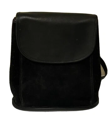 РЕДКИЙ винтажный рюкзак-трансформер Coach Berkeley No9016 черная замша кожа - Изображение 1 из 4