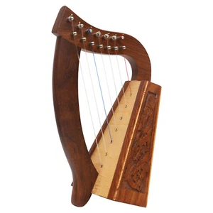 Muzikkon O`Carolan 7 String Rosewood Celtic Harp-dragon design comes with key - Picture 1 of 5