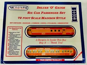 Williams SM233 SP 72' Scale Madison Cars 6-Car Passenger Set 3 Rail O Scale LN - Picture 1 of 11