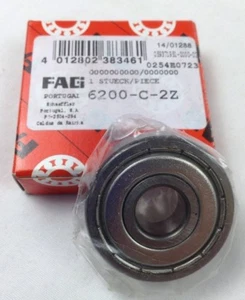 FAG 6200-C-2Z SUPER POP DEEP GROOVE BALL BEARING FREE SHIPPING - Picture 1 of 3