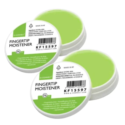 Q-CONNECT 2 x Fingeranfeuchter Anfeuchter Fingertip Dose 25g antibakteriell KF15597