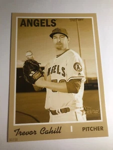 2019 Heritage High Number 5x7 Jumbo Trevor Cahill Angels 536 01/10 - Picture 1 of 1