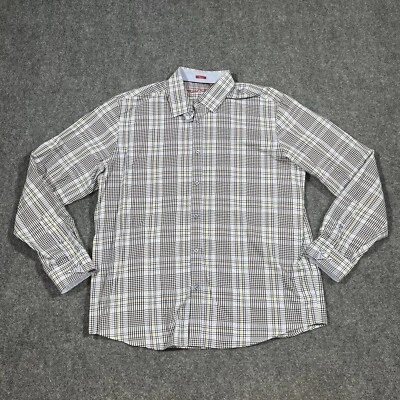 Report Collection Shirt Mens Extra Large Patchwork Houndstooth Checkered Weave - Image 1 of 4