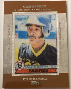 Tarjeta de parche de seda conmemorativa de novato Ozzie Smith 2013 Topps #rcp-11 (4949) - Imagen 1 de 2