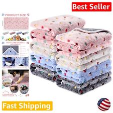 8 Pack Small Animal Flannel Throw Bedding - Waterproof Guinea Pig Cage Liners