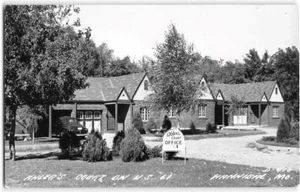 RPPC Hannibal, Missouri AHLER'S COURT Roadside 1940s Cook Photo Vintage Postcard - Bild 1 von 2