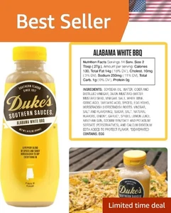 Salsa blanca tradicionalmente hecha a mano Duke’s Alabama - 14 onzas Tangy Delight - Imagen 1 de 9