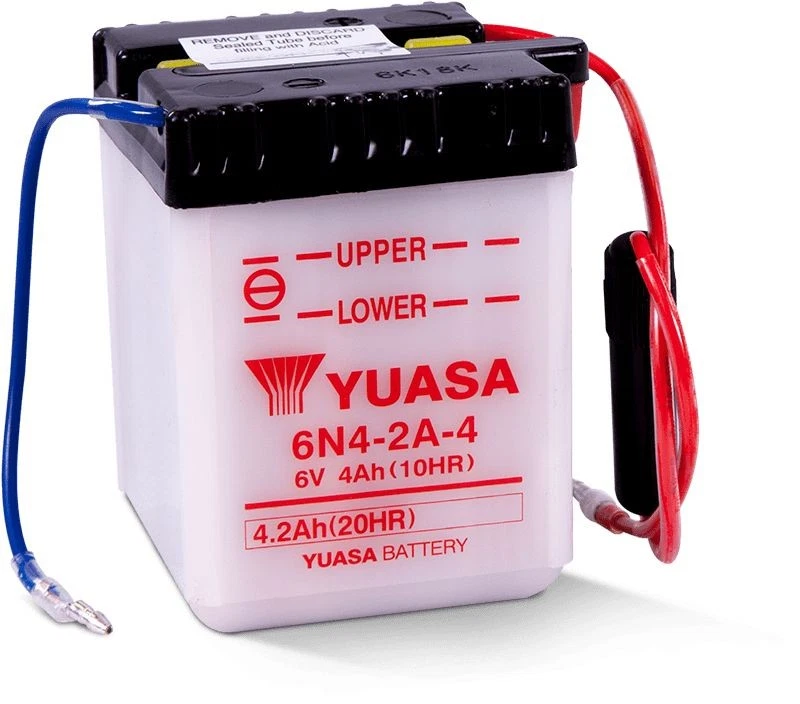 Yuasa Convencional 6N42A4 6 Volts Bateria Para Honda XL250S 1978-1981 YUAM2644A - Imagem 1 de 3