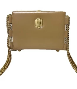 Barry Kieselstein Cord Tan Leather Bag w/ Gold Tone Chain Shoulder or Cross-Body - Picture 1 of 24