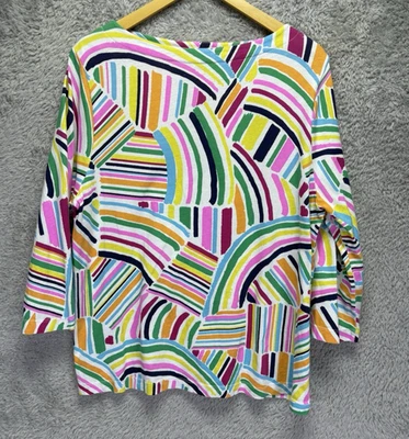 Top Fresh Produce XXL Sundrenched Bell Flare Slv Algodón Colorido Arco Iris Foto 1 de 4