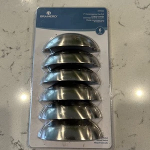 NEU Gebremst 3" Cup Pull Satin Nickel 6er Pack Moderne Tasse Schrank Griffe - Bild 1 von 6