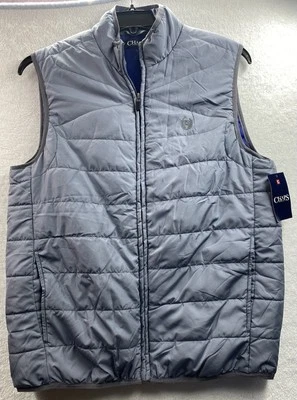 Ralph Lauren Chaps Puffer Vest Full Zip with Pockets Sacket Blu Men's Medium  - Image 1 of 4