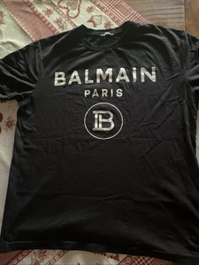 BALMAIN PARIS T-SHIRT MAGLIA uomo colore Nero Bianco S-M-L-XL-XXL - Foto 1 di 6