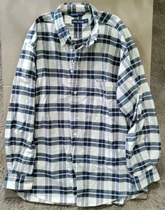 Camicia NAUTICA vintage anni 90 uomo grande blu marrone abbottonata a quadri made in Jamaica - Foto 1 di 6