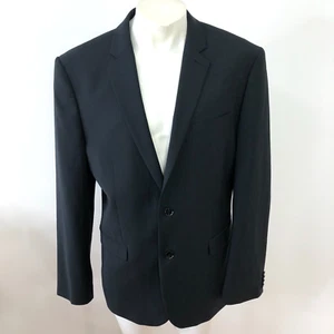 Express Extra Slim Wool Blend Button Blazer Sport Coat Jacket Black MINT - Picture 1 of 13