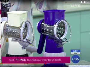 Kitchen HQ Speed Grater Slicer with Suction Base & 5 Drum & Holder Rotary WHITE - Picture 1 of 22