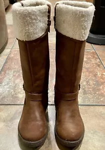 Botas de montar Born BOC EC jóvenes altas con cremallera Irene marrón imitación sherpa niños talla 13 - Imagen 1 de 11