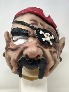 Vintage Disguise Pirate Latex Mask 2003 Full Face Good Condition Vtg - Picture 1 of 5