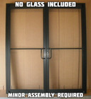 COMMERCIAL ALUMINUM STOREFRONT DOUBLE DOOR, FRAME & 2 CLOSER 6
