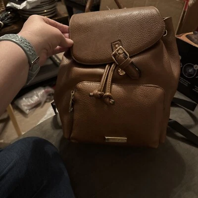 ALDO Bucket Backpack Brown Leather Drawstring Backpack - Image 1 of 4