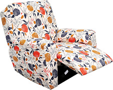 Stretch Recliner Cover 4-Pieces 1 Seat Recliner Chair Slipcovers Printed Fallon 