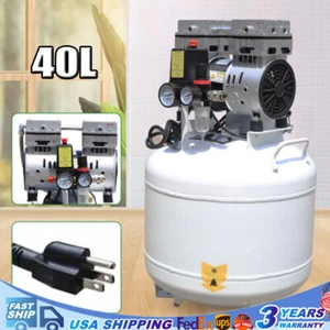 40L 165L/min Dental Medical Air Compressor Silent Air Compressor Oilless 115PSI - Picture 1 of 12
