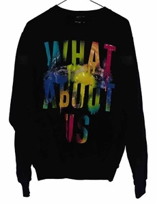 Sudadera Negra Rosa What About Us Hermosa Trauma World Tour Talla Pequeña - Imagen 1 de 2