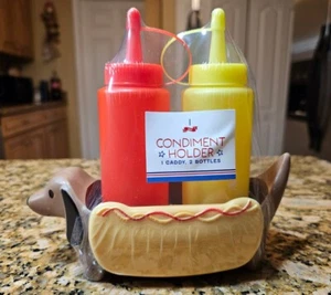 Target Bullseyes Playground BBQ Weiner Hot Dog Mustard & Ketchup Condiment Caddy - Picture 1 of 4