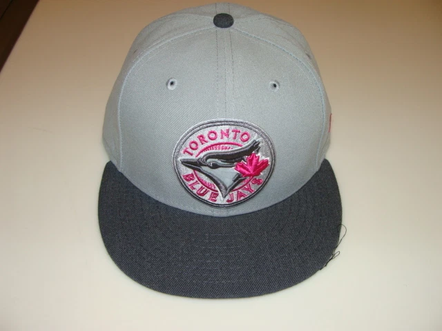 Toronto Blue Jays Custom New Cap Hat 7 1/8 59fifty MLB Baseball Pink Grey  - Image 1 of 4
