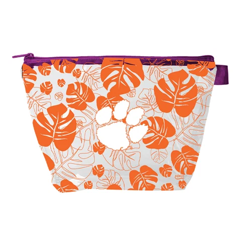 Women's Clemson Tigers Palm Cosmetic Purse Pouch Cover