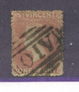 St.Vincent QV 1862 1d usado - Imagen 1 de 1
