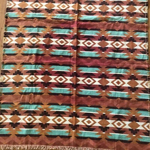Tribal Throw Rug Wall Tapestry Southwestern Aztec Wrap Camp Blanket Area Rug - Picture 1 of 4